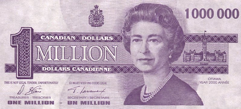 Banknote Index Canada 1000000 Dollar