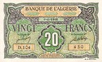Algeria, 20 Franc, P-0103