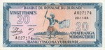 Burundi, 20 Franc, P-0010