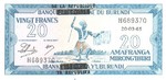 Burundi, 20 Franc, P-0015