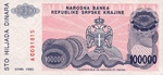 Croatia, 100,000 Dinar, R-0022a
