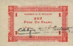 French Guiana, 1 Franc, P-0011