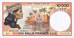 French Pacific Territories, 10,000 Franc, P-0004a