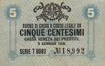 Italy, 5 Centesimi, M-0001 v1