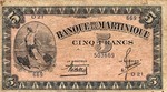 Martinique, 5 Franc, P-0016b Sign.1