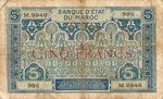 Morocco, 5 Franc, P-0009