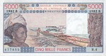 West African States, 5,000 Franc, P-0208Bf