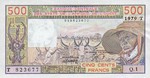 West African States, 500 Franc, P-0805T