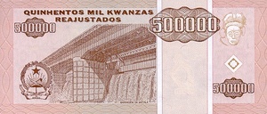 Angola, 500,000 Kwanza Reajustado, P140