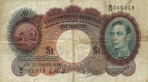 Barbados, 1 Dollar, P2b v2