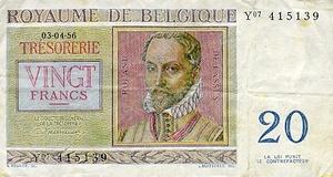 Belgium, 20 Franc, P132b