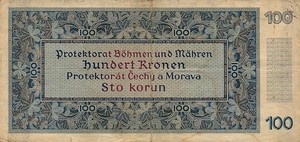 Bohemia and Moravia, 100 Koruna, P6a