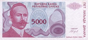 Bosnia and Herzegovina, 5,000 Dinar, P149a