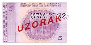 Bosnia and Herzegovina, 5 Convertible Mark, P61s