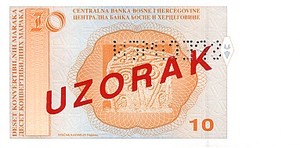 Bosnia and Herzegovina, 10 Convertible Mark, P63s