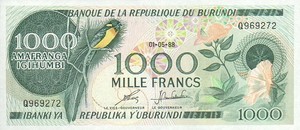Burundi, 1,000 Franc, P31d v1
