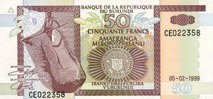 Burundi, 50 Franc, P36b