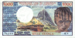Cameroon, 1,000 Franc, P16a