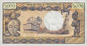 Central African Republic, 5,000 Franc, P3b