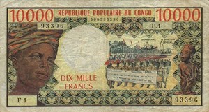 Congo Republic, 10,000 Franc, P1
