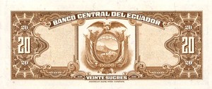 Ecuador, 20 Sucre, P103b Sign.2