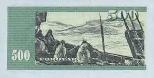 Faeroe Islands, 500 Krone, P22a