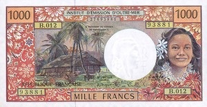 French Pacific Territories, 1,000 Franc, P2a