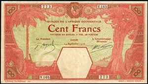 French West Africa, 100 Franc, P11Bb