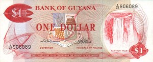Guyana, 1 Dollar, P21a Sign.2