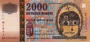Hungary, 2,000 Forint, P186s