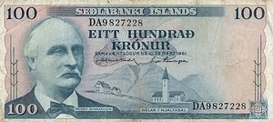 Iceland, 100 Krona, P44a Sign.2