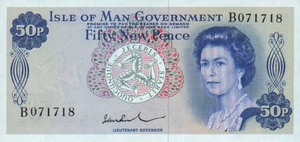 Isle of Man, 50 New Pence, P28b