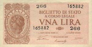 Italy, 1 Lira, P29a