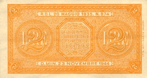 Italy, 2 Lira, P30b