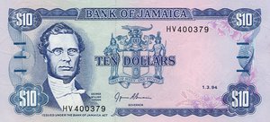 Jamaica, 10 Dollar, P71e