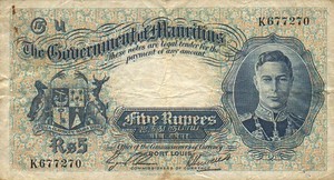 Mauritius, 5 Rupee, P22, B314e