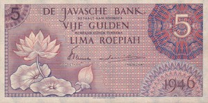Netherlands Indies, 5 Gulden, P87