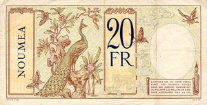 New Caledonia, 20 Franc, P37a