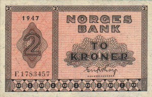 Norway, 2 Krone, P16b