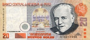 Peru, 20 Nuevos Soles, P176a