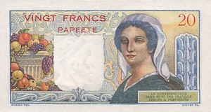 Tahiti, 20 Franc, P21b