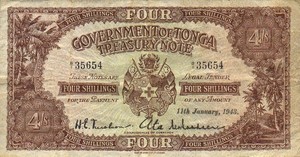 Tonga, 4 Shilling, P9a