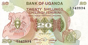 Uganda, 20 Shilling, P17