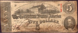 Confederate States of America, 5 Dollar, P59b
