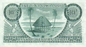 Western Samoa, 10 Shilling, P13a