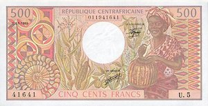 Central African Republic, 500 Franc, P9