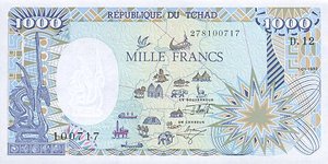 Chad, 1,000 Franc, P10Ac