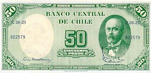 Chile, 5 Centesimo, P126b Sign.2
