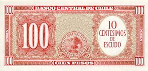 Chile, 10 Centesimo, P127a Sign.2