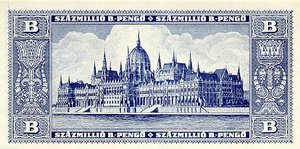 Hungary, 100,000,000 B-Pengo, P136
